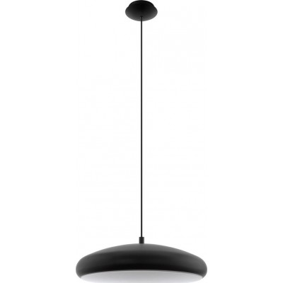Lámpara colgante Eglo Riodeva C Forma Redonda Ø 44 cm. Salón, cocina y comedor. Estilo moderno y diseño. Acero y Plástico. Color blanco y negro