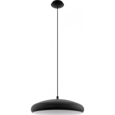 Lampe à suspension Eglo Riodeva C Ø 44 cm. Acier et plastique. Couleur blanc et noir