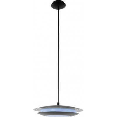 Lampe à suspension Eglo Moneva C Façonner Ronde Ø 40 cm. Salle, cuisine et salle à manger. Style moderne et conception. Acier et Plastique. Couleur blanc et noir