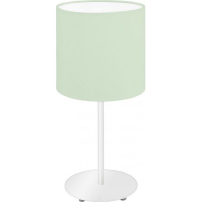 51,95 € Free Shipping | Table lamp Eglo Pasteri P Ø 18 cm. Steel and textile. White and green Color