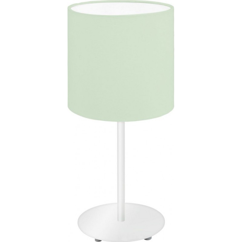 29,95 € Free Shipping | Table lamp Eglo Pasteri P Ø 18 cm. Steel and Textile. White and green Color