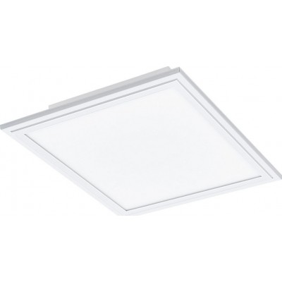 102,95 € Free Shipping | Indoor spotlight Eglo Salobrena A Square Shape 30×30 cm. Ceiling light Kitchen, bathroom and office. Modern Style. Aluminum and plastic. White Color