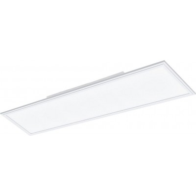 Painel de LED Eglo Salobrena A LED Forma Alongada 120×30 cm. Luz de teto Cozinha, banheiro e escritório. Estilo moderno. Alumínio e Plástico. Cor branco