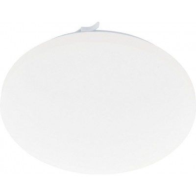 49,95 € Free Shipping | Indoor ceiling light Eglo Frania A 2700K Very warm light. Oval Shape Ø 30 cm. Kitchen and bathroom. Modern Style. Steel and plastic. White Color