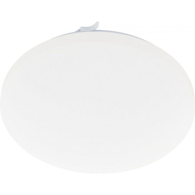 54,95 € Free Shipping | Indoor ceiling light Eglo Frania A 2700K Very warm light. Oval Shape Ø 30 cm. Kitchen and bathroom. Modern Style. Steel and plastic. White Color