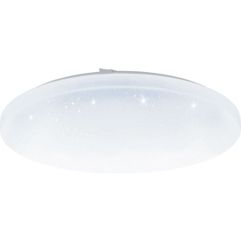 69,95 € Free Shipping | Indoor ceiling light Eglo Frania A 2700K Very warm light. Oval Shape Ø 40 cm. Kitchen and bathroom. Modern Style. Steel and plastic. White Color