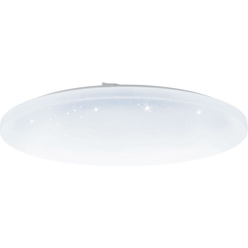 113,95 € Free Shipping | Indoor ceiling light Eglo Frania A 2700K Very warm light. Oval Shape Ø 57 cm. Kitchen and bathroom. Modern Style. Steel and plastic. White Color