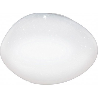 169,95 € Free Shipping | Indoor ceiling light Eglo Sileras A 2700K Very warm light. Oval Shape Ø 60 cm. Kitchen and bathroom. Modern Style. Steel and plastic. White Color