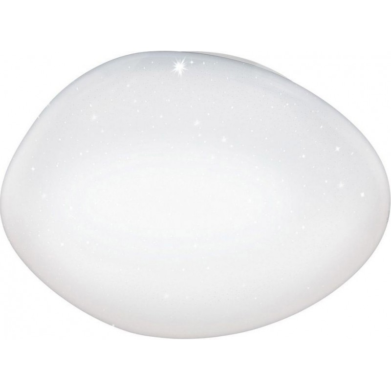 169,95 € Free Shipping | Indoor ceiling light Eglo Sileras A 2700K Very warm light. Oval Shape Ø 60 cm. Kitchen and bathroom. Modern Style. Steel and Plastic. White Color