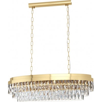 1 051,95 € Бесплатная доставка | Подвесной светильник Eglo Stars of Light Valparaiso 110×90 cm. Стали и кристалл. Золотой Цвет