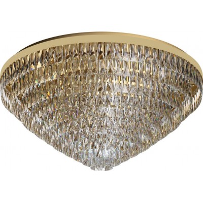 2 439,95 € Free Shipping | Indoor spotlight Eglo Stars of Light Valparaiso Conical Shape Ø 98 cm. Ceiling light Living room, dining room and bedroom. Classic Style. Steel and crystal. Golden Color