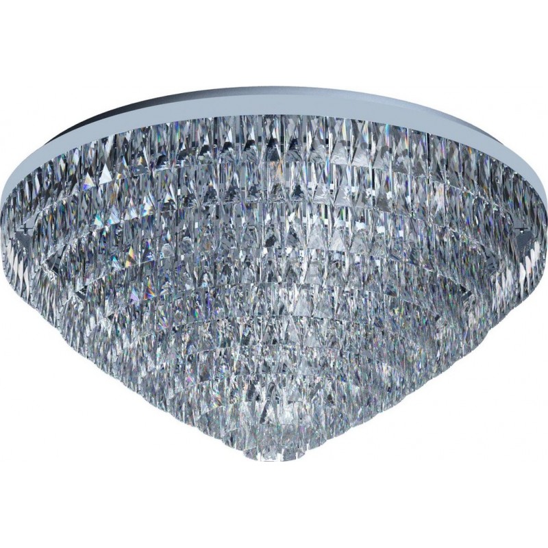 2 788,95 € Kostenloser Versand | Deckenlampe Eglo Stars of Light Valparaiso 1 Konische Gestalten Ø 98 cm. Wohnzimmer, esszimmer und schlafzimmer. Klassisch Stil. Stahl und Kristall. Überzogenes chrom und silber Farbe