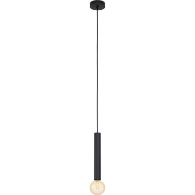 Lámpara colgante Eglo Cortenova Forma Cónica Ø 10 cm. Salón y comedor. Estilo moderno y diseño. Acero. Color negro