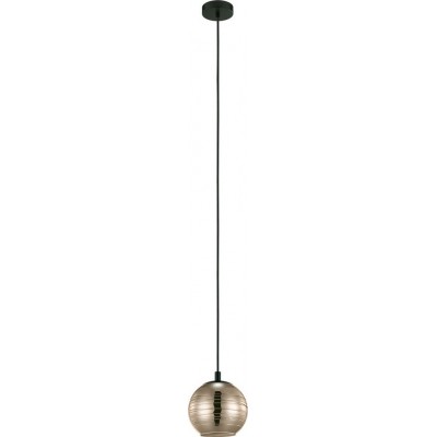 69,95 € Free Shipping | Hanging lamp Eglo Stars of Light Lemorieta Spherical Shape Ø 18 cm. Living room and dining room. Modern and design Style. Steel. Golden and black Color