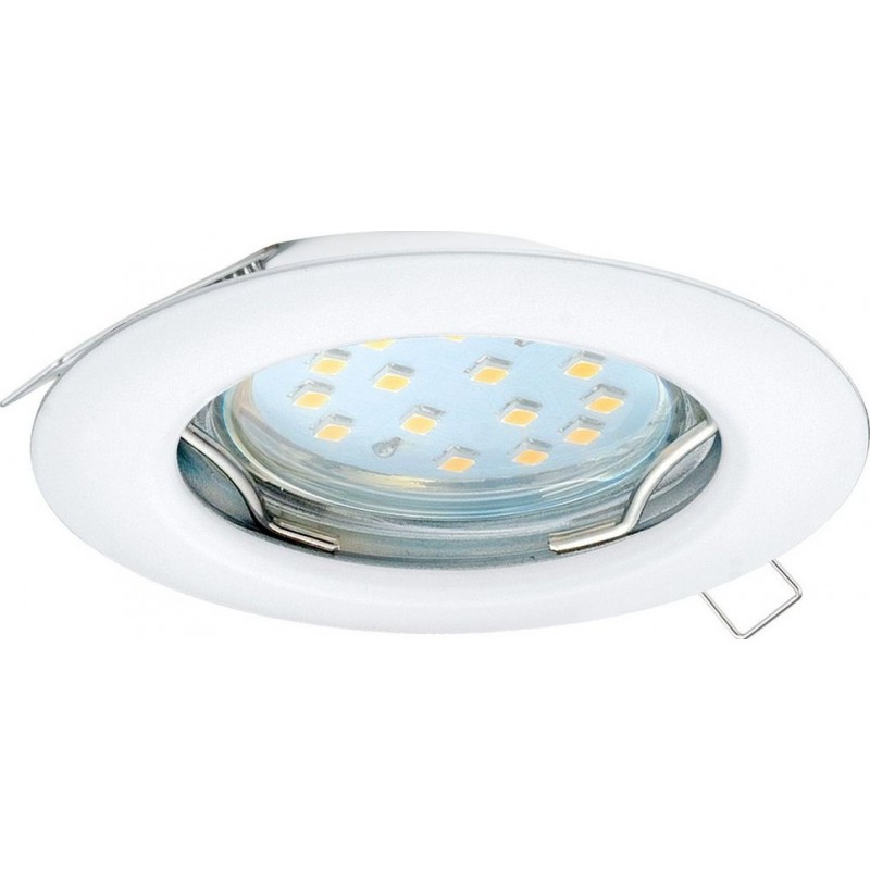8,95 € Free Shipping | Recessed lighting Eglo Peneto Round Shape Ø 7 cm. Sophisticated Style. Steel. White Color