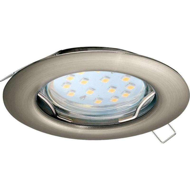 8,95 € Free Shipping | Recessed lighting Eglo Peneto Round Shape Ø 7 cm. Sophisticated Style. Steel. Nickel and matt nickel Color
