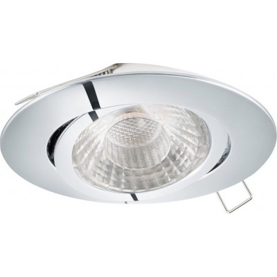 14,95 € Free Shipping | Recessed lighting Eglo Tedo Round Shape Ø 8 cm. Sophisticated Style. Aluminum. Plated chrome and silver Color