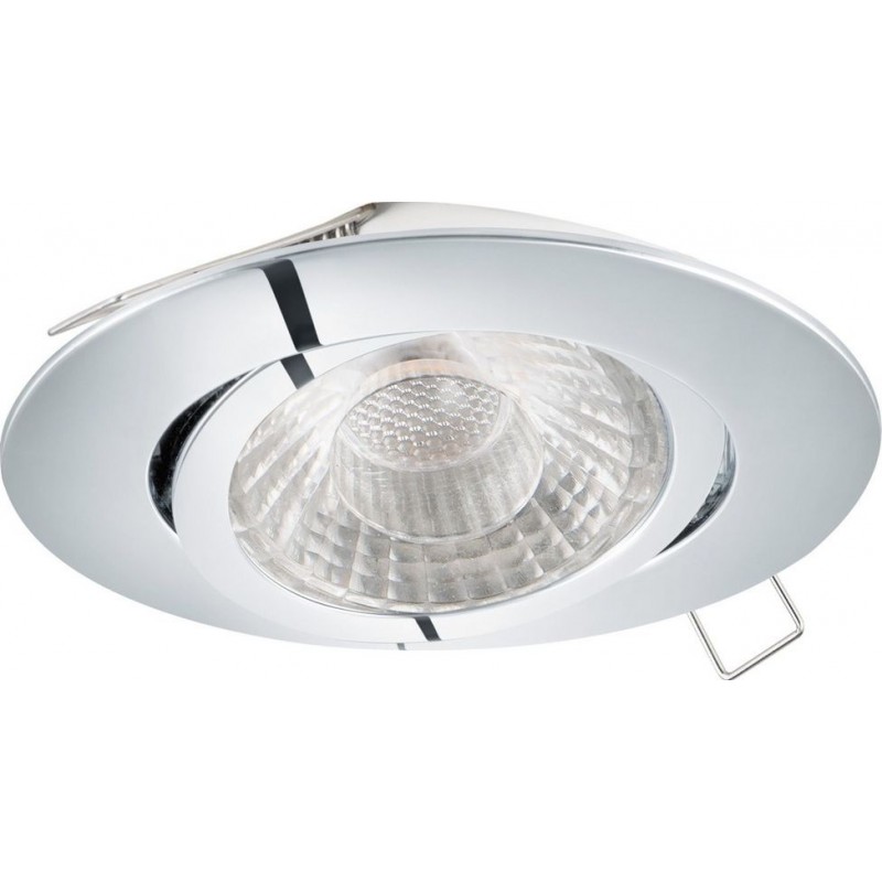 14,95 € Free Shipping | Recessed lighting Eglo Tedo Round Shape Ø 8 cm. Sophisticated Style. Aluminum. Plated chrome and silver Color