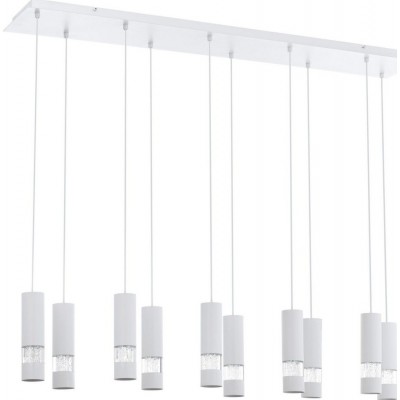 507,95 € Free Shipping | Hanging lamp Eglo Stars of Light Bernabetta Extended Shape 150×117 cm. Living room and dining room. Sophisticated and design Style. Steel and Plastic. White Color