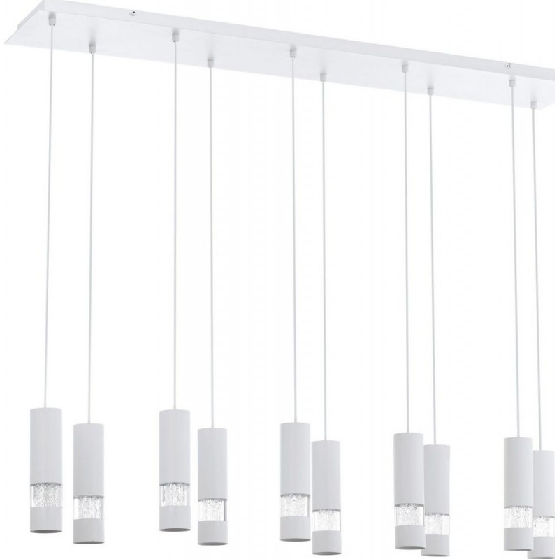 507,95 € Free Shipping | Hanging lamp Eglo Stars of Light Bernabetta Extended Shape 150×117 cm. Living room and dining room. Sophisticated and design Style. Steel and Plastic. White Color