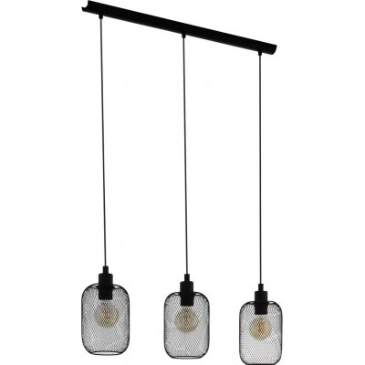 Lámpara colgante Eglo Wrington 110×74 cm. Acero. Color negro