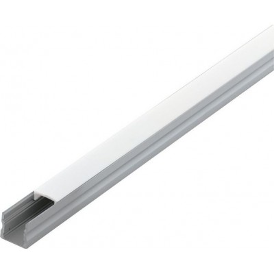 Accesorios de iluminación Eglo Surface Profile 2 100×2 cm. Perfilería de superficie para iluminación Aluminio y Plástico. Color aluminio, blanco y plata