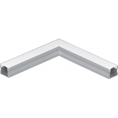Accesorios de iluminación Eglo Surface Profile 2 11 cm. Perfilería de superficie para iluminación Aluminio. Color aluminio y plata