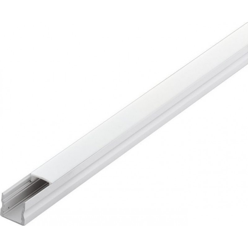 16,95 € Envío gratis | Accesorios de iluminación Eglo Surface Profile 2 100×2 cm. Perfilería de superficie para iluminación Aluminio y Plástico. Color blanco