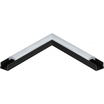 Accesorios de iluminación Eglo Surface Profile 3 11 cm. Perfilería de superficie para iluminación Aluminio. Color negro
