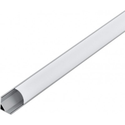 Accesorios de iluminación Eglo Corner Profile 1 100×2 cm. Perfilería para iluminación Aluminio y Plástico. Color aluminio, blanco y plata