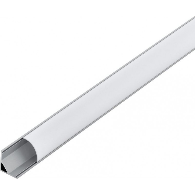 15,95 € Kostenloser Versand | Leuchten Eglo Corner Profile 1 100×2 cm. Profile für die Beleuchtung Aluminium und Plastik. Aluminium, weiß und silber Farbe