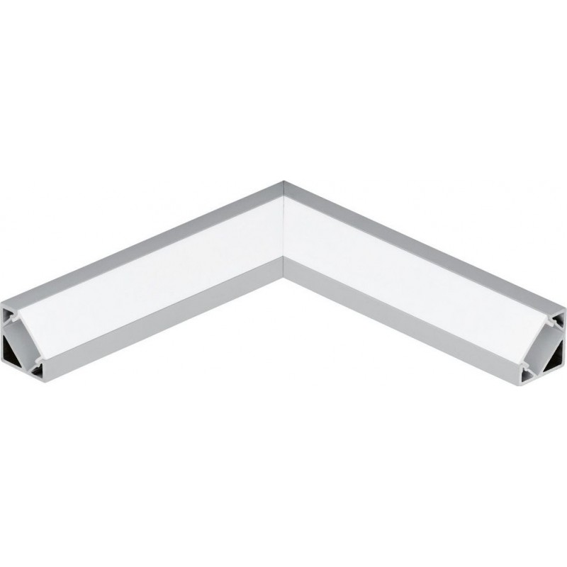 9,95 € 免费送货 | 照明灯具 Eglo Corner Profile 2 11 cm. 照明配置文件 铝. 铝 和 银 颜色