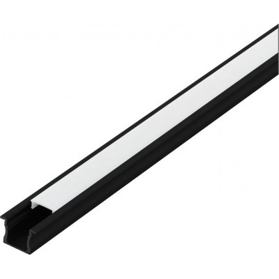 19,95 € Free Shipping | Lighting fixtures Eglo Recessed Profile 2 100×2 cm. Recessed profiles for lighting Aluminum and Plastic. White and black Color