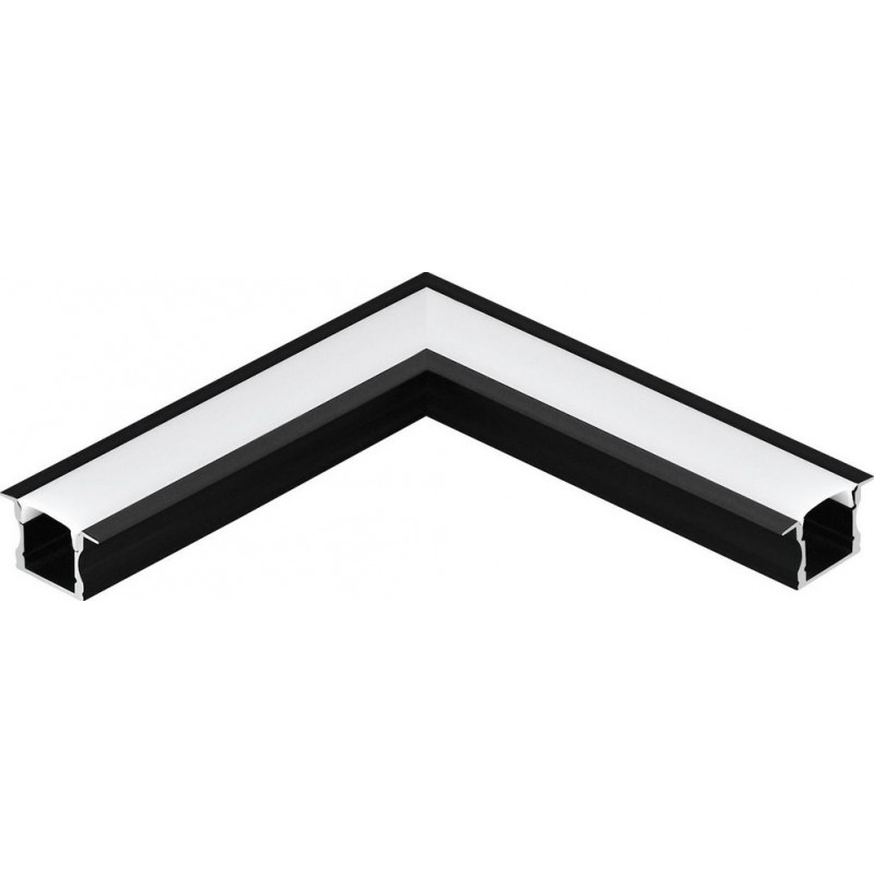 8,95 € Free Shipping | Lighting fixtures Eglo Recessed Profile 2 11 cm. Recessed profiles for lighting Aluminum. Black Color