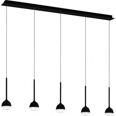 279,95 € Free Shipping | Hanging lamp Eglo Stars of Light Nucetto Extended Shape 150×117 cm. Living room and dining room. Sophisticated and design Style. Steel and plastic. Black Color