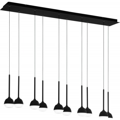 561,95 € Free Shipping | Hanging lamp Eglo Stars of Light Nucetto Extended Shape 150×117 cm. Living room and dining room. Sophisticated and design Style. Steel and plastic. Black Color