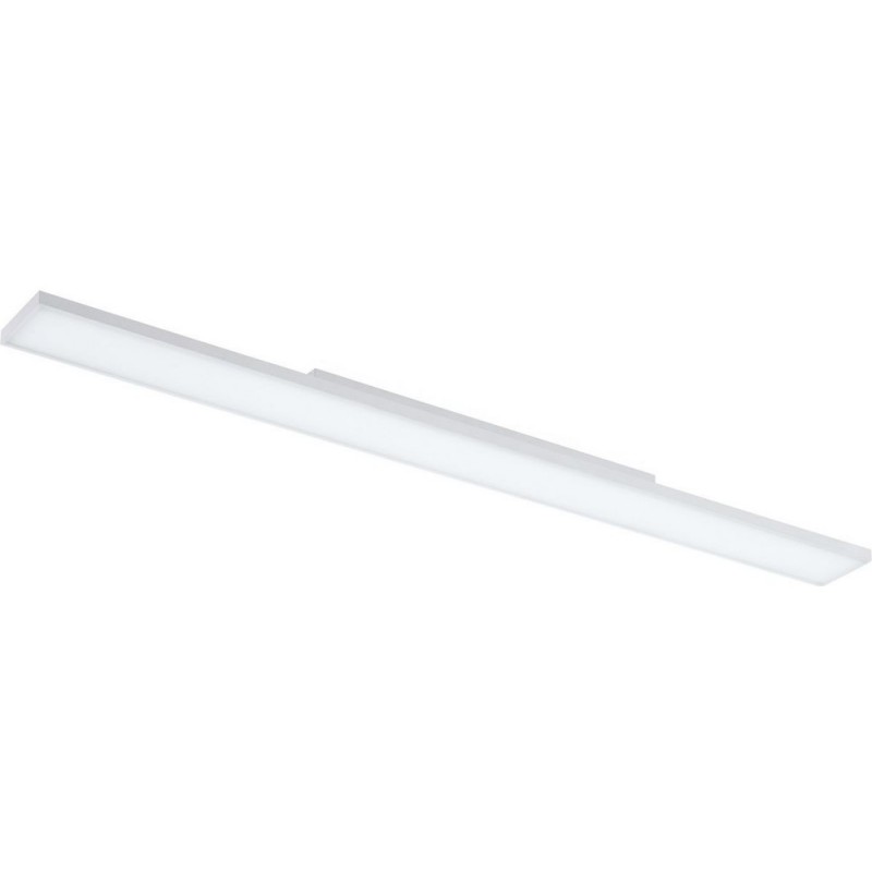 131,95 € Free Shipping | Indoor spotlight Eglo Turcona Extended Shape 120×10 cm. Ceiling light Living room, dining room and bedroom. Modern Style. Steel and plastic. White and satin Color