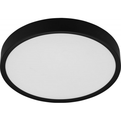 屋内シーリングライト Eglo Musurita 円形 形状 Ø 44 cm. シーリングライト リビングルーム, ダイニングルーム そして ベッドルーム. モダン スタイル. 鋼 そして プラスチック. 白い そして ブラック カラー