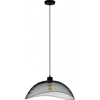 106,95 € Free Shipping | Hanging lamp Eglo Pompeya Spherical Shape 110×57 cm. Living room and dining room. Retro and vintage Style. Steel. Black Color
