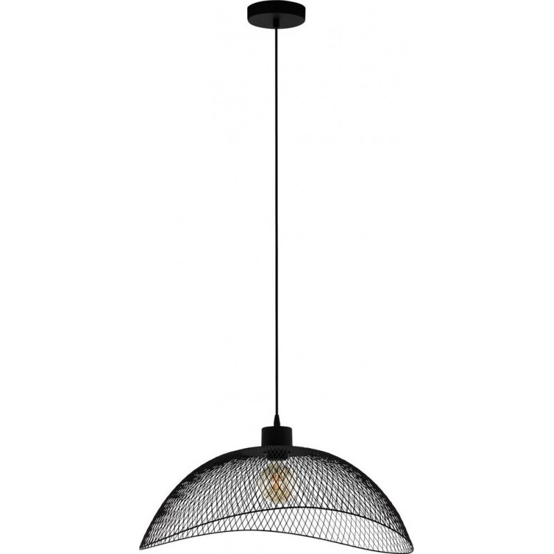 129,95 € Free Shipping | Hanging lamp Eglo Pompeya Spherical Shape 110×57 cm. Living room and dining room. Retro and vintage Style. Steel. Black Color