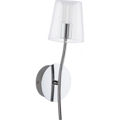 52,95 € Free Shipping | Indoor wall light Eglo Noventa 3000K Warm light. 36×11 cm. Steel and glass. White, plated chrome and silver Color