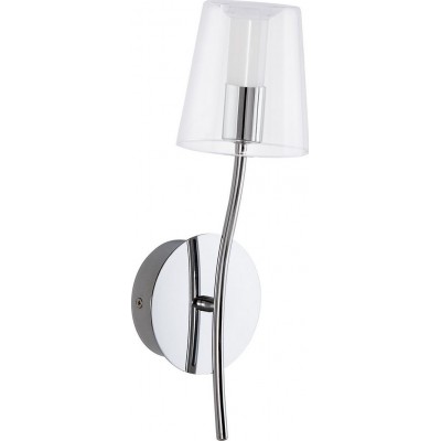 Innenwandleuchte Eglo Noventa 3000K Warmes Licht. 36×11 cm. Stahl und glas. Weiß, überzogenes chrom und silber Farbe