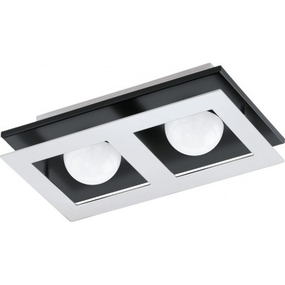 吸顶灯 Eglo Bellamonte 1 拉长的 形状 26×14 cm. 厨房 和 浴室. 设计 风格. 钢, 铝 和 塑料. 铝, 白色的, 镀铬, 黑色的 和 银 颜色