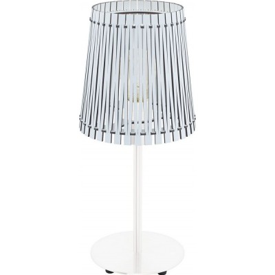 Lampada da tavolo Eglo Sendero Ø 18 cm. Acciaio e Legna. Colore bianca