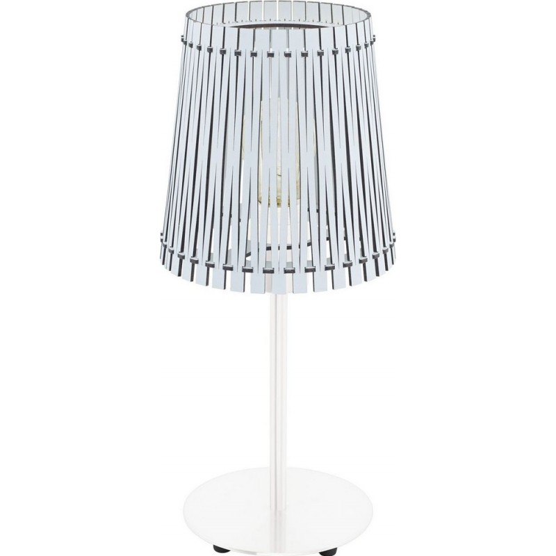 28,95 € Free Shipping | Table lamp Eglo Sendero Ø 18 cm. Steel and wood. White Color