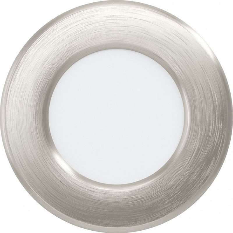 12,95 € Free Shipping | Recessed lighting Eglo Fueva 5 Round Shape Ø 8 cm. Living room, kitchen and bathroom. Sophisticated Style. Steel and plastic. White, nickel and matt nickel Color
