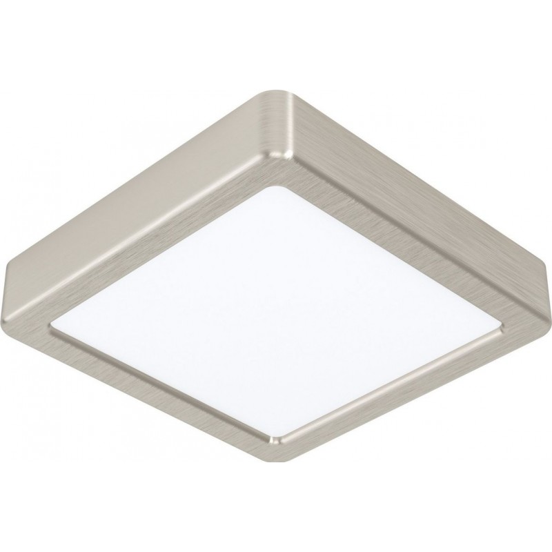25,95 € Free Shipping | Indoor ceiling light Eglo Fueva 5 Square Shape 16×16 cm. Kitchen, lobby and bathroom. Modern Style. Steel and Plastic. White, nickel and matt nickel Color