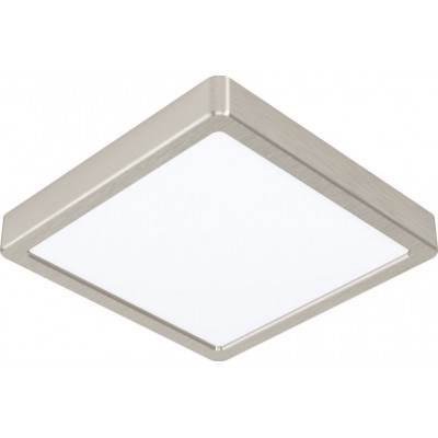 Indoor ceiling light Eglo Fueva 5 Square Shape 21×21 cm. Kitchen, lobby and bathroom. Modern Style. Steel and Plastic. White, nickel and matt nickel Color