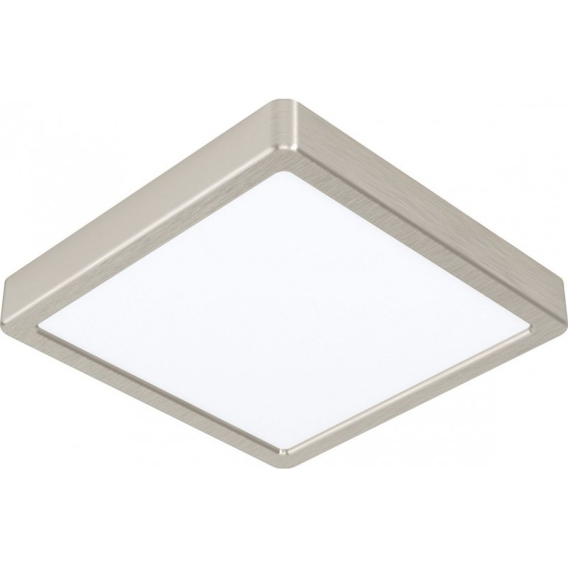 29,95 € Free Shipping | Indoor ceiling light Eglo Fueva 5 Square Shape 21×21 cm. Kitchen, lobby and bathroom. Modern Style. Steel and Plastic. White, nickel and matt nickel Color