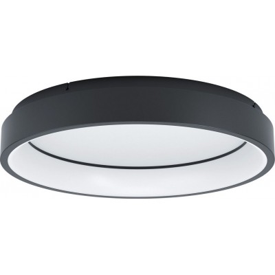 275,95 € Kostenloser Versand | Deckenlampe Eglo Marghera C 2700K Sehr warmes Licht. Zylindrisch Gestalten Ø 60 cm. Deckenleuchte Wohnzimmer, esszimmer und schlafzimmer. Modern Stil. Stahl und Plastik. Weiß und schwarz Farbe